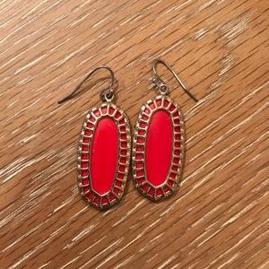 red reversible Kendra Scott Elle earrings